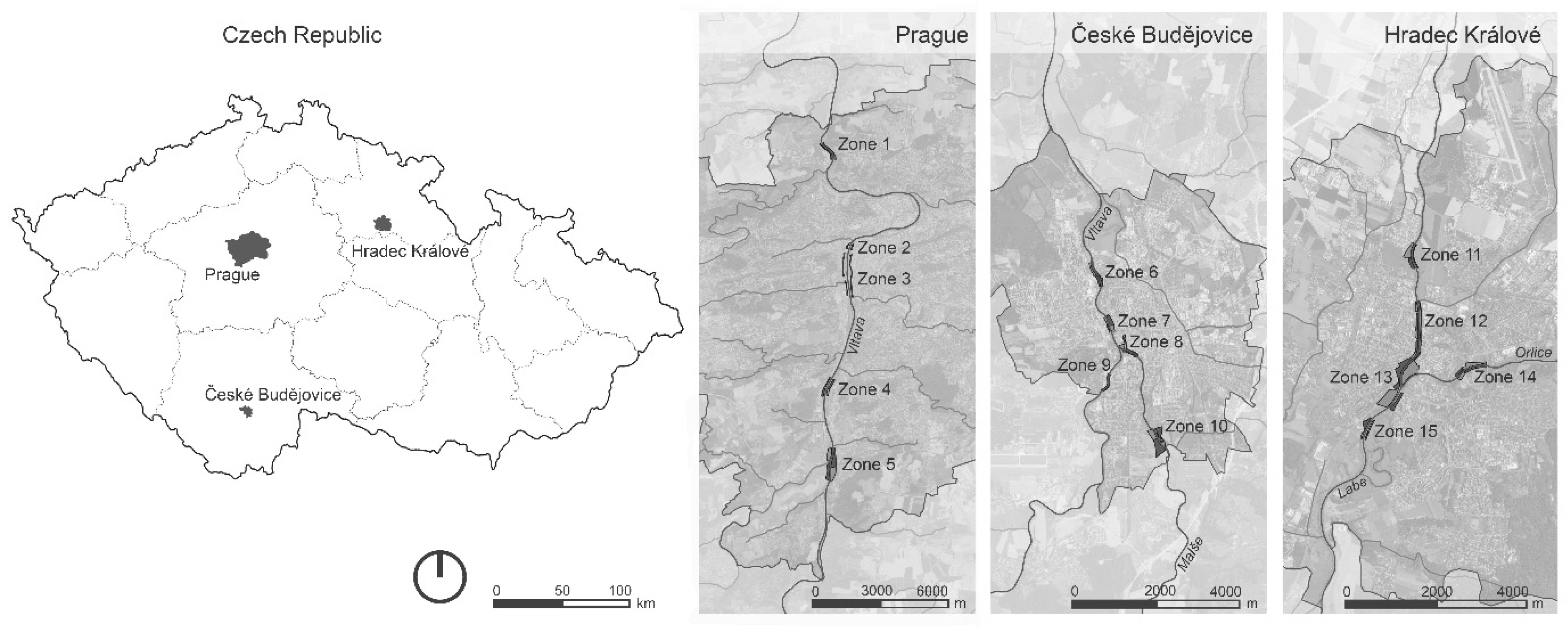 Land | Free Full-Text | Assessment of the Connectivity and Comfort of Urban  Rivers, a Case Study of the Czech Republic