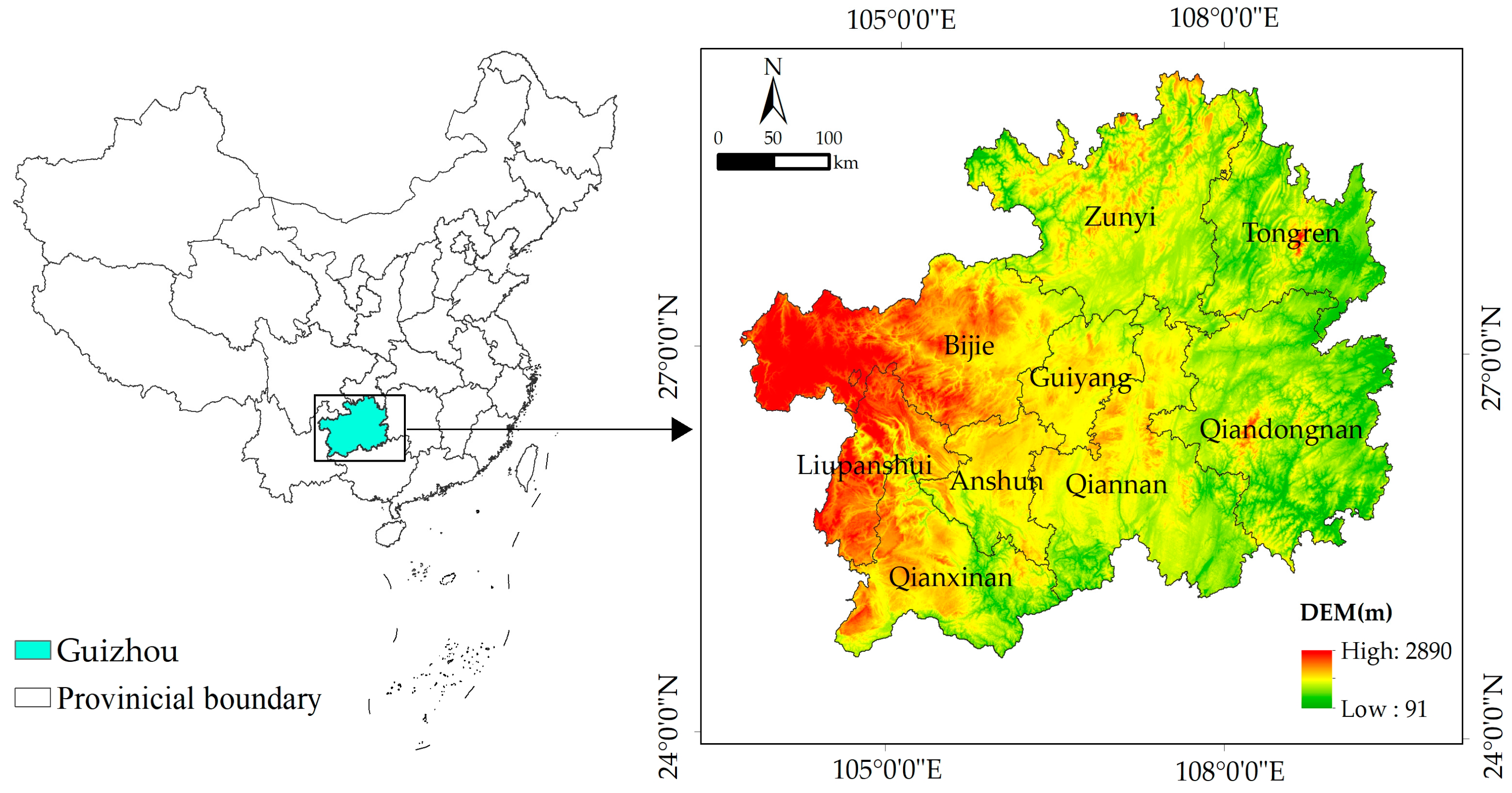 Land | Free Full-Text | Spatiotemporal Variation in Ecosystem Health and  Its Driving Factors in Guizhou Province