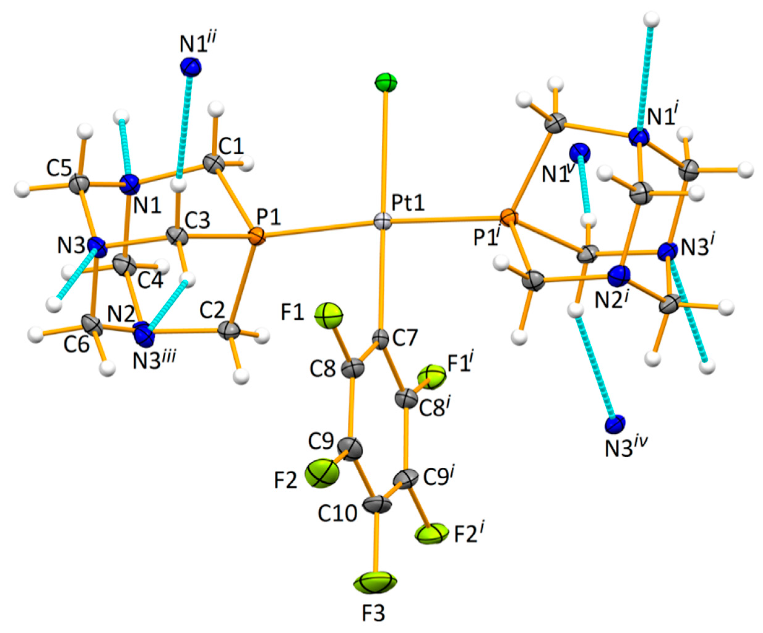 Materials Free Full Text Pentafluorophenyl Platinum Ii Complexes Of Pta And Its N Allyl And N Benzyl Derivatives Synthesis Characterization And Biological Activity Html