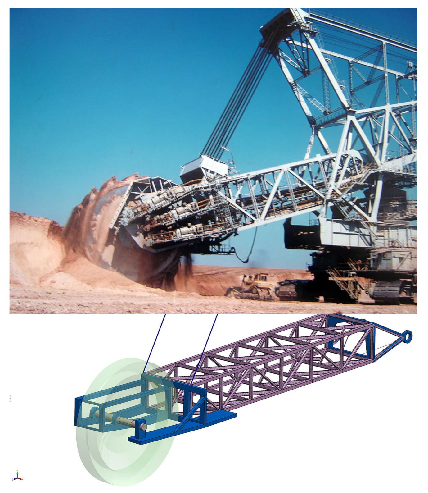 Materials | Free Full-Text | Prediction of Material Failure Time for a  Bucket Wheel Excavator Boom Using Computer Simulation
