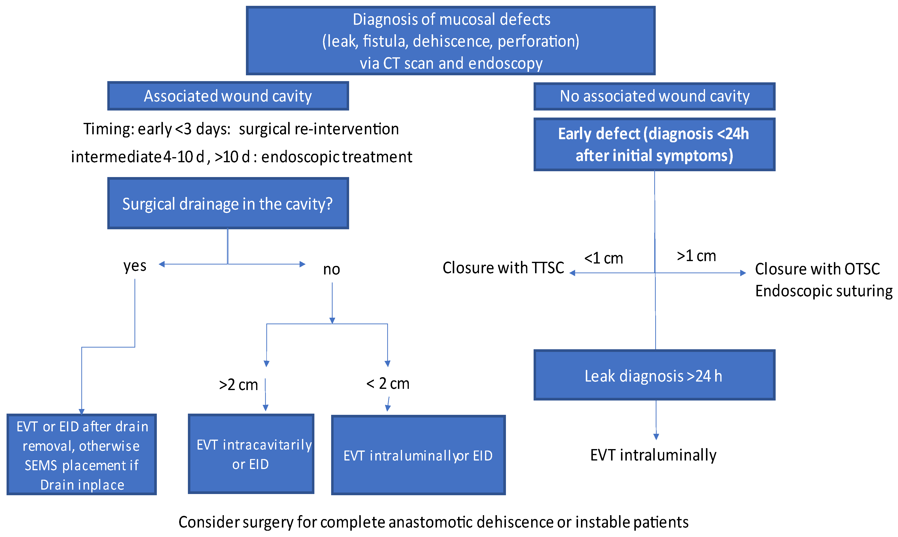 Schema of endoscopic closure with through-the-scope-clips and over