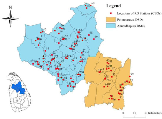 Sri Lanka Central Province Map Membranes | Free Full-Text | Evaluation Of Performance Of Existing Ro  Drinking Water Stations In The North Central Province, Sri Lanka