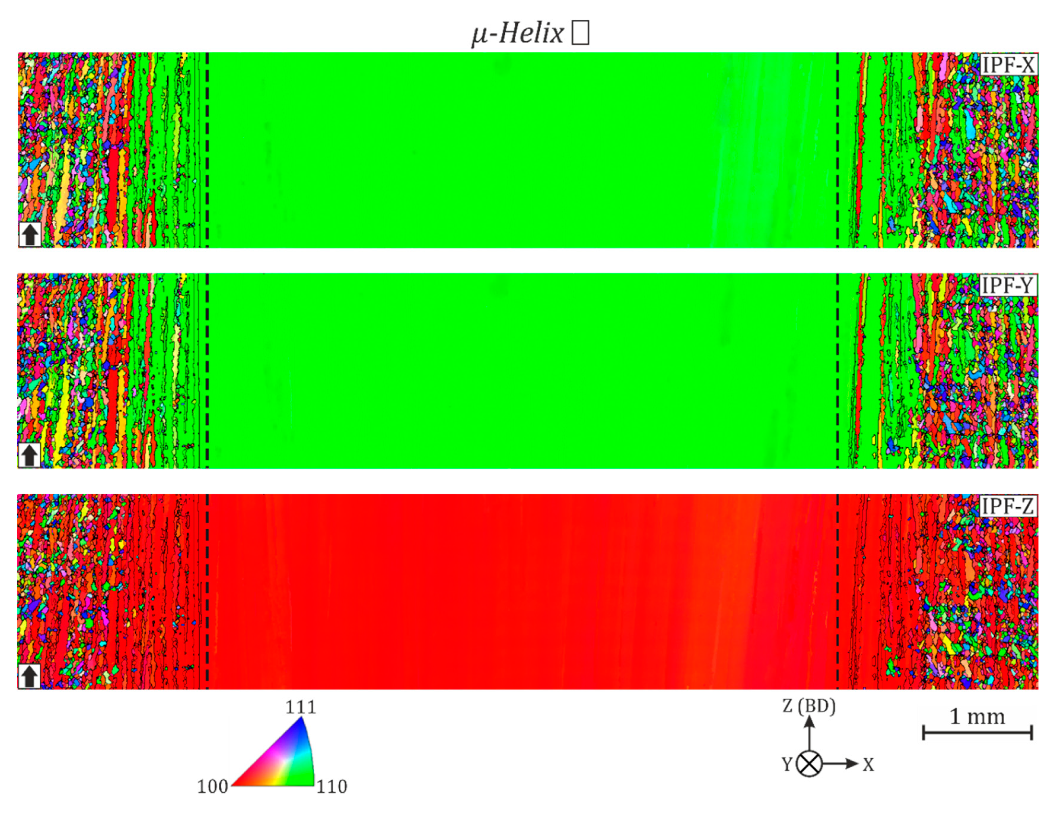 Metals Free Full Text Fabrication Of Single Crystals Through A µ Helix Grain Selection Process During Electron Beam Metal Additive Manufacturing Html