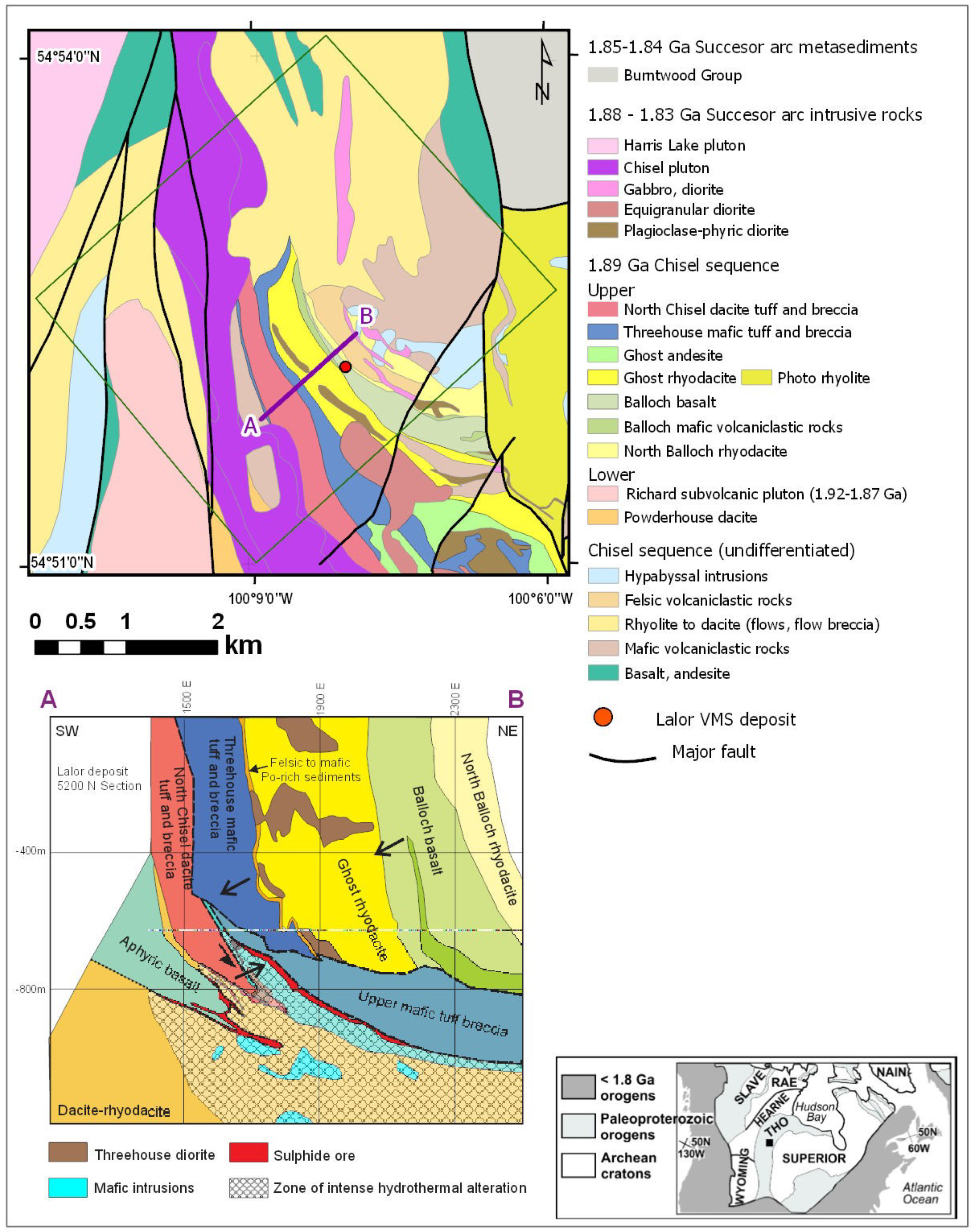 Minerals Free Full Text Elucidating The Effects Of Hydrothermal Alteration On Seismic Reflectivity In The Footwall Of The Lalor Volcanogenic Massive Sulfide Deposit Snow Lake Manitoba Canada Html