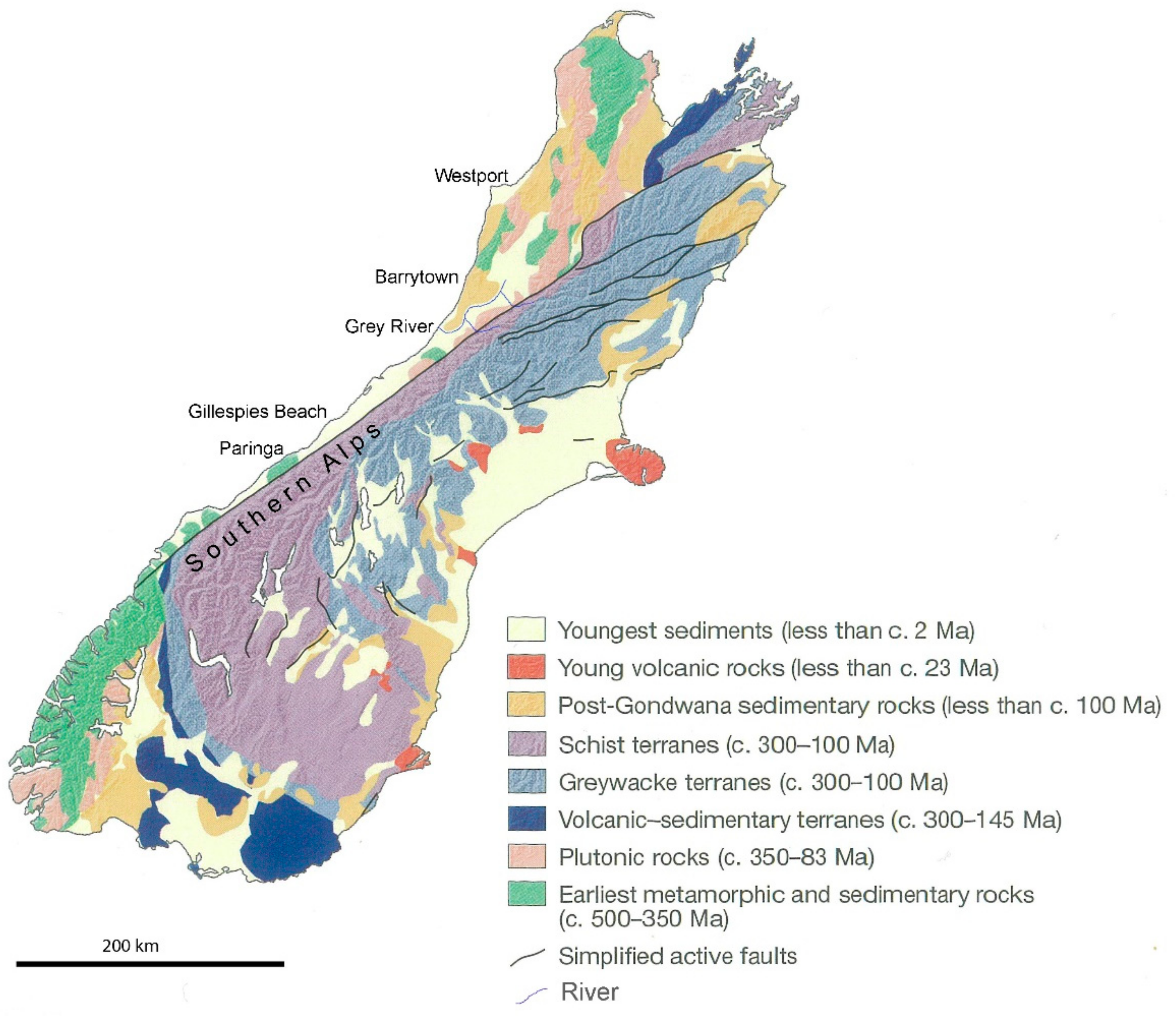 Geological Map Of New Zealand Minerals | Free Full-Text | Characterization Of The Heavy Mineral Suite In  A Holocene Beach Placer, Barrytown, New Zealand | Html