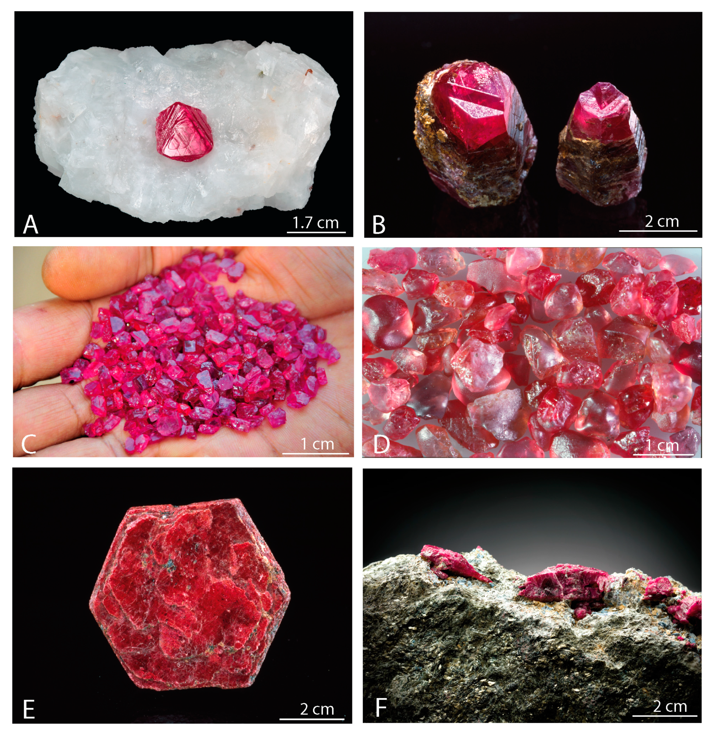 Amethyst red crystals. Gems. Mineral crystals in the natural environment.  Texture of precious and semiprecious stones. Seamless background with copy  space colored shiny surface of precious stones. Stock Photo