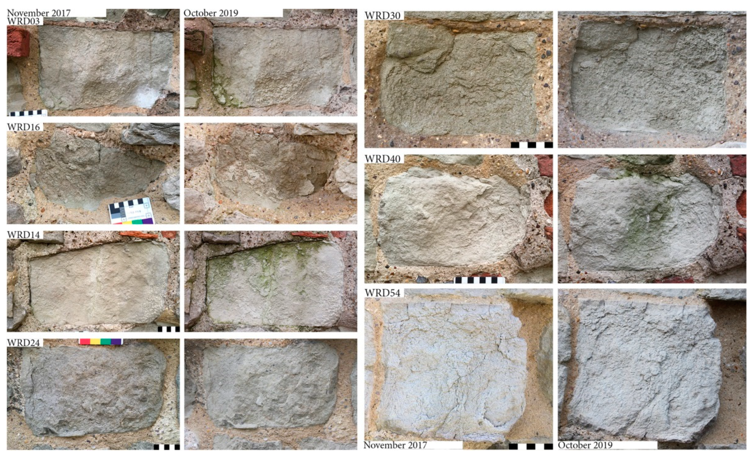 Minerals Free Full Text In Situ Non Destructive Testing For Evaluating The Role Of Pointing Mortar In Preventive Conservation Strategies A Case Study On Reigate Stone At The Wardrobe Tower Tower Of London