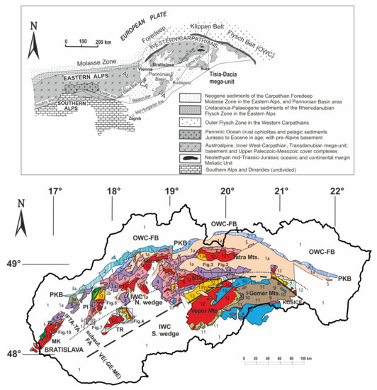 Minerals | Free Full-Text | Formation of a Composite Albian–Eocene Orogenic  Wedge in the Inner Western Carpathians: P–T Estimates and 40Ar/39Ar  Geochronology from Structural Units