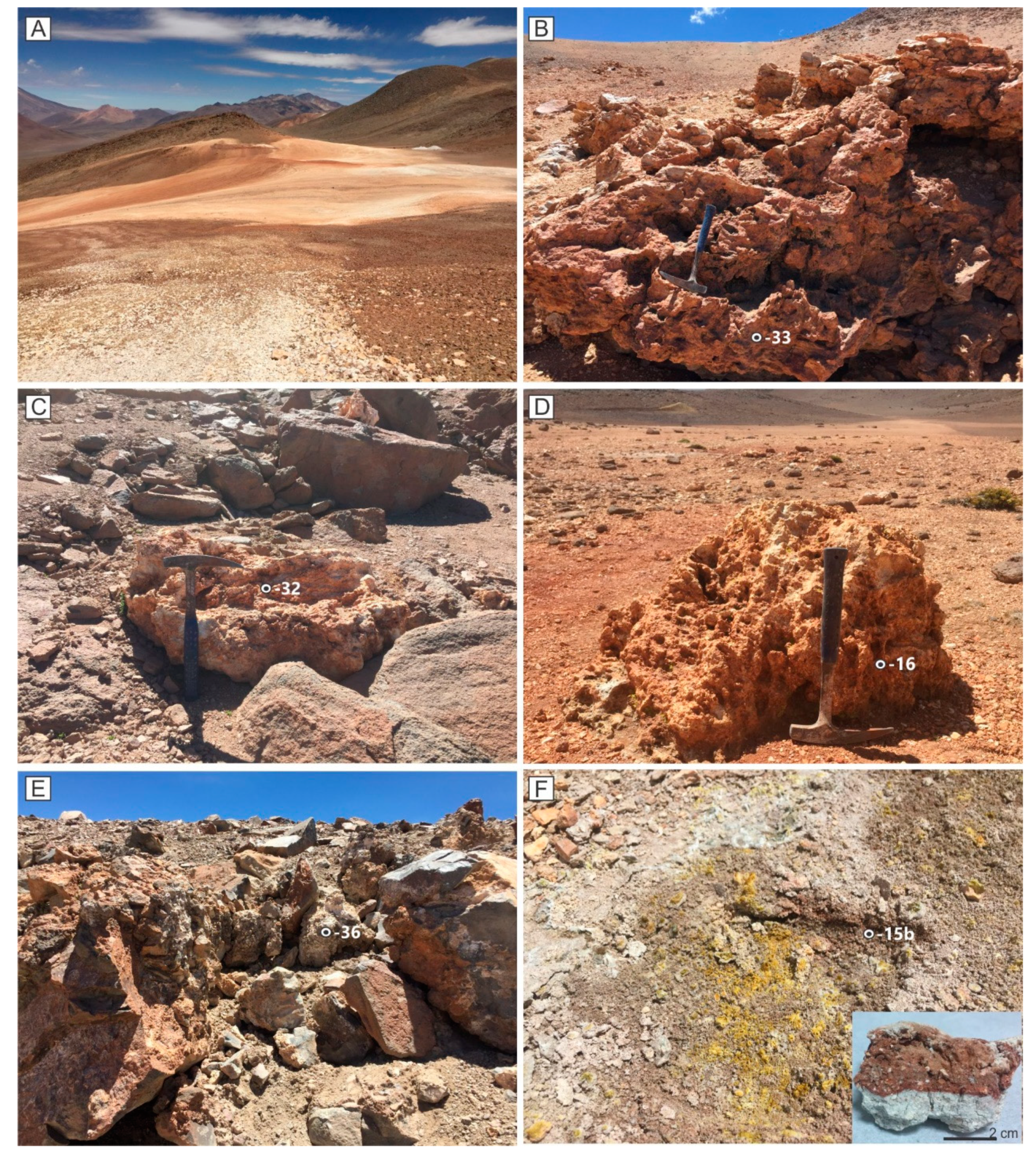 Minerals | Free Full-Text | The Hydrothermal Alteration of the Cordón de  Inacaliri Volcanic Complex in the Framework of the Hidden Geothermal  Systems within the Pabelloncito Graben (Northern Chile)