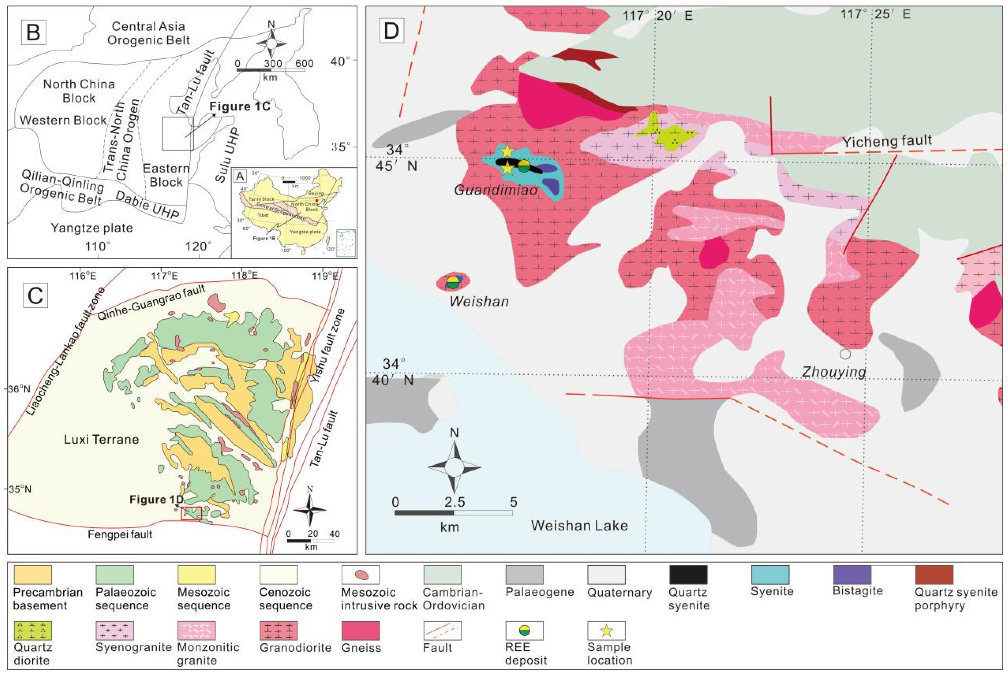 Simplified geological map of St. Barthelemy showing the main