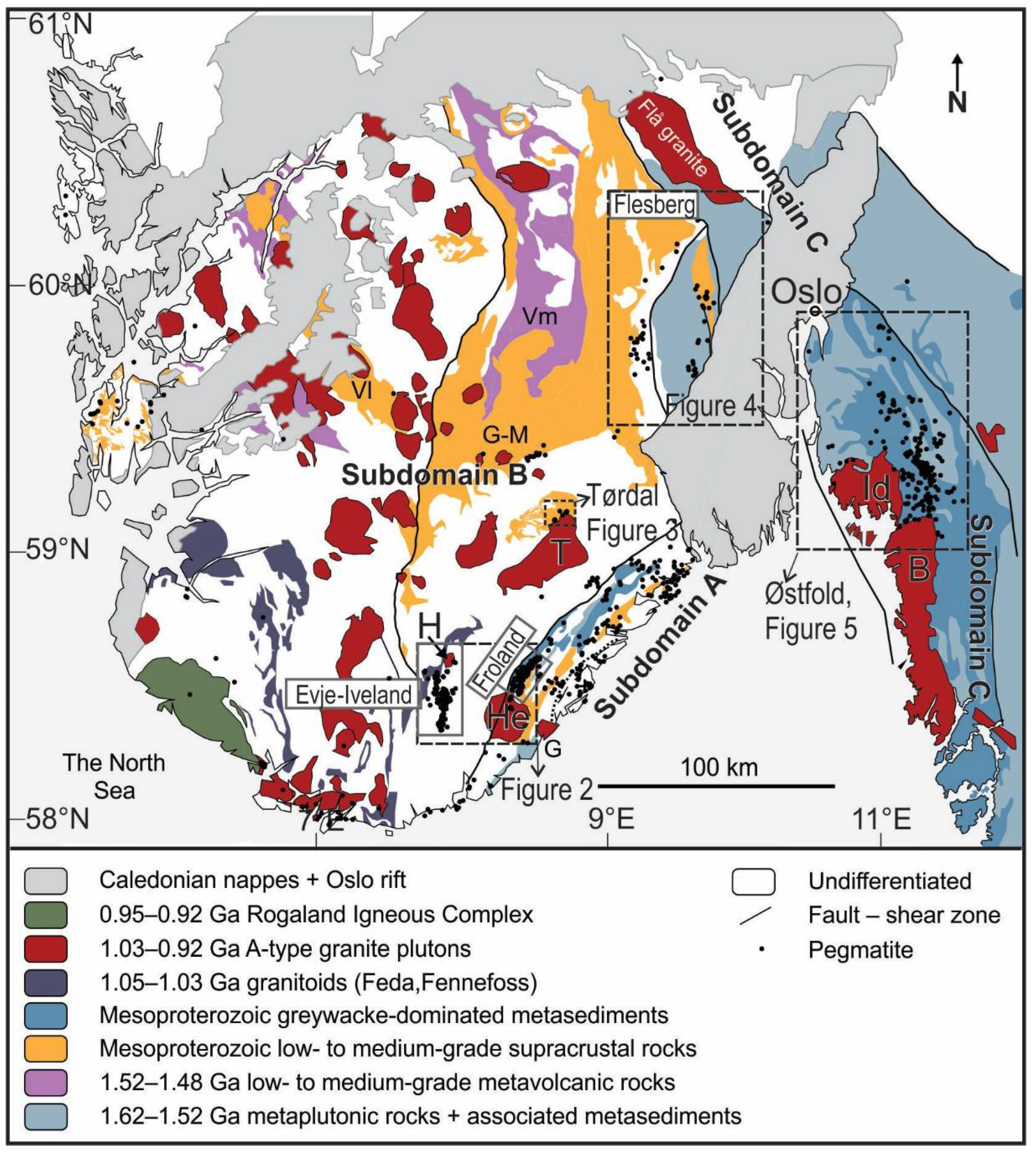 Minerals | Free Full-Text | Lead Isotopes and the Sources of Granitic  Magmas: The Sveconorwegian Granite and Pegmatite Province of Southern Norway