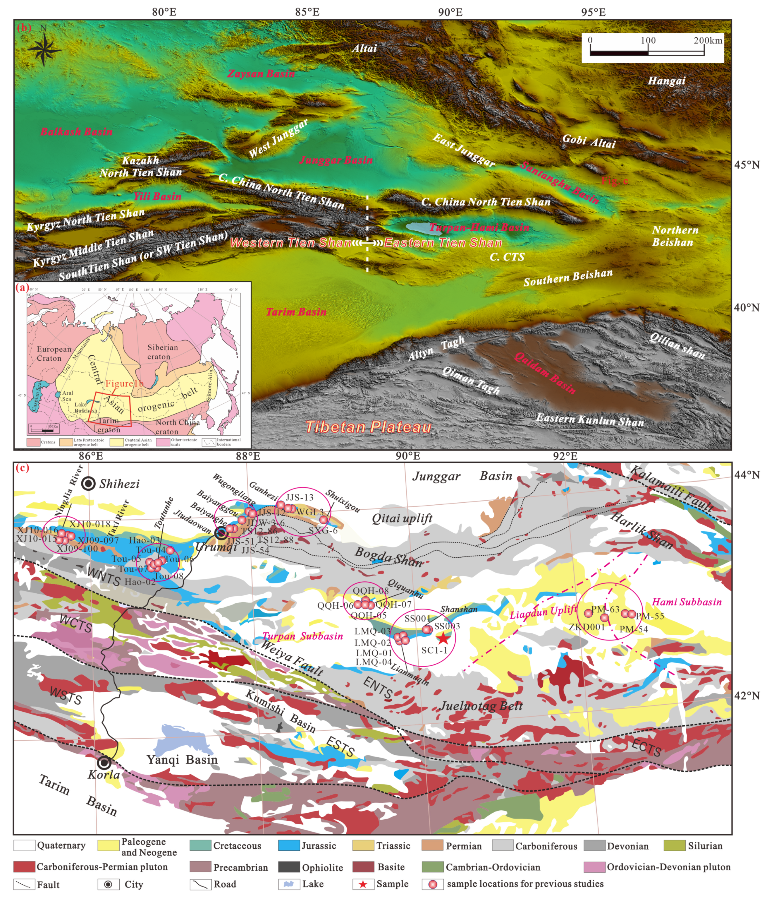 Minerals | Free Full-Text | Detrital-Zircon Geochronology of  Jurassic&ndash;Cretaceous Strata in the Turpan-Hami Basin: Implication for  the Late Mesozoic Tectonic Evolution of Eastern Tien Shan