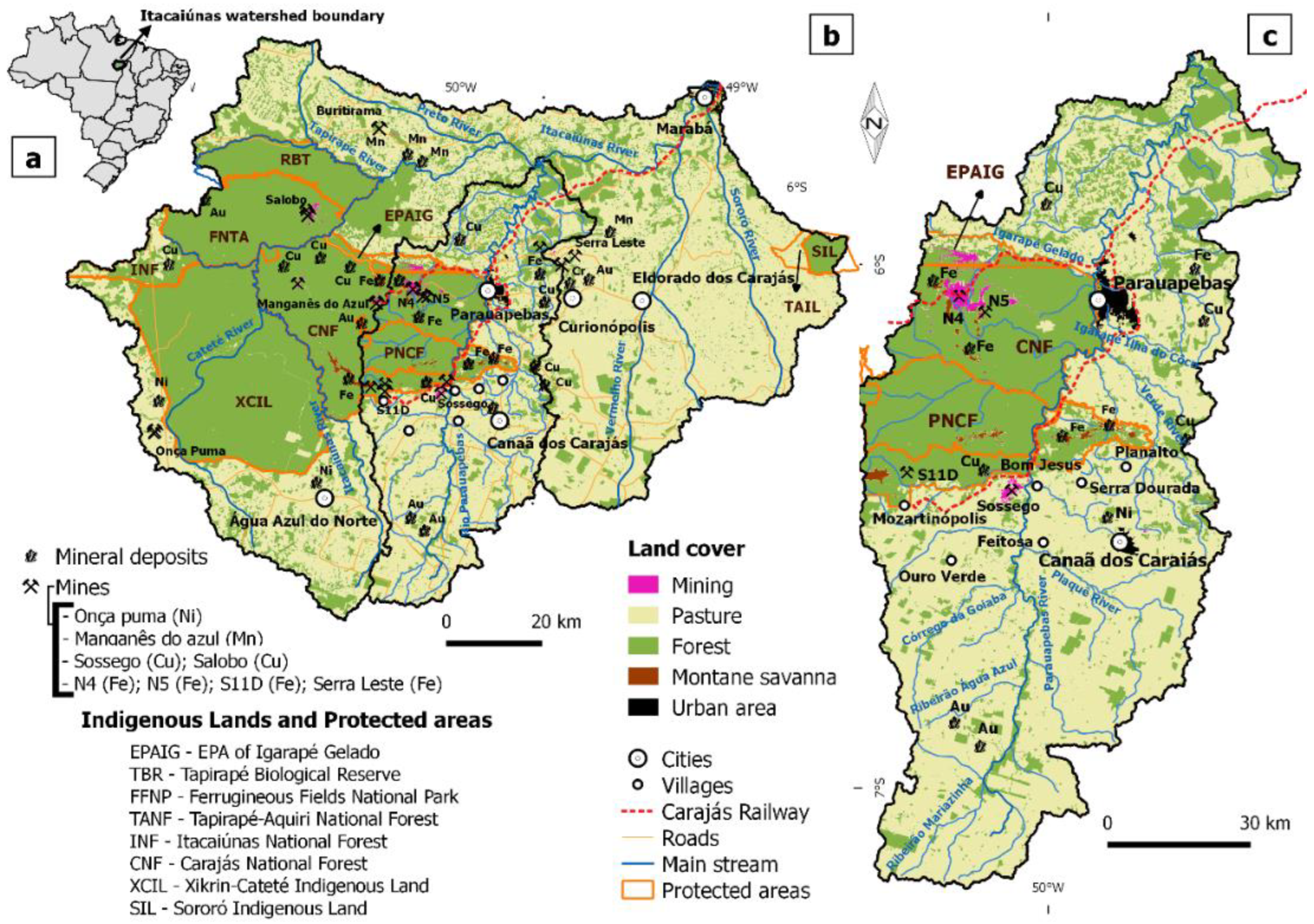 Minerals | Free Full-Text | Source Apportionment of Chemical Elements and  Their Geochemical Baseline Values in Surface Water of the Parauapebas River  Basin, Southeast Amazon, Brazil