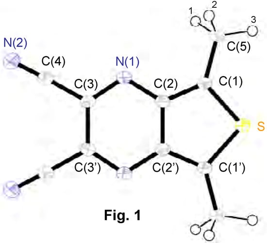 Molecules Free Full Text O Quinonoid Heterocycles Synthesis And Crystal Structure Of 2 3 Dicyano 5 7 Bismethylthieno 3 4 B Pyrazine Html