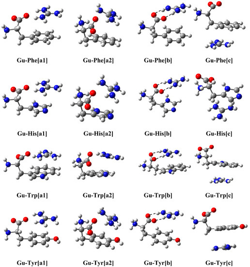 Molecules Free Full Text Aromatic Amino Acids Guanidinium Complexes Through Cation P Interactions Html