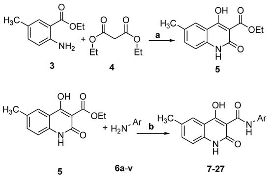 Molecules Free Full Text Molecular Modeling Synthesis And Biological Evaluation Of N Phenyl 4 Hydroxy 6 Methyl 2 Quinolone 3 Carboxamides As Anticancer Agents Html