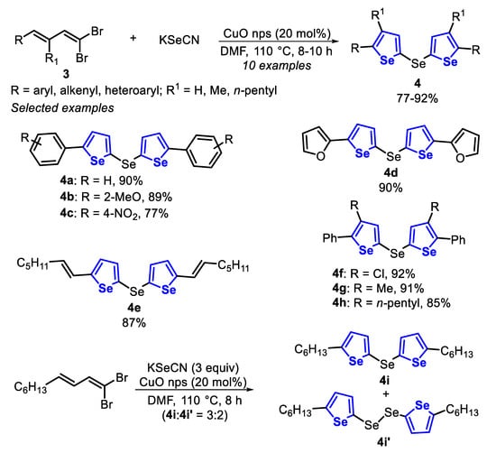 Molecules Free Full Text Recent Advances In The Synthesis Of Selenophenes And Their Derivatives Html