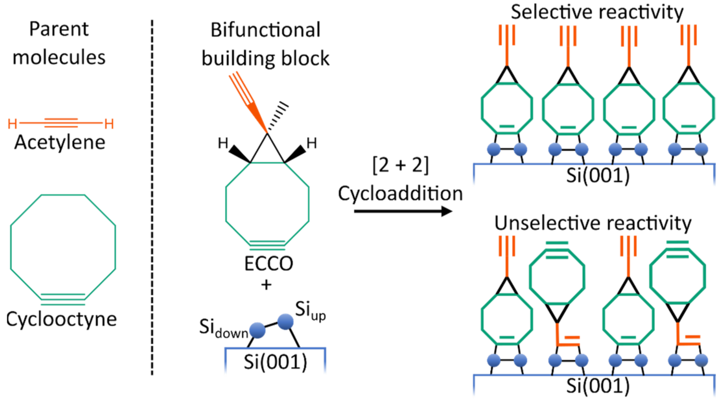 Molecules | Free Full-Text | Alkyne-Functionalized Cyclooctyne on Si(001):  Reactivity Studies and Surface Bonding from an Energy Decomposition  Analysis Perspective