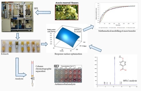 Molecules | Free Full-Text | The Response Surface Optimization of  Supercritical CO2 Modified with Ethanol Extraction of p-Anisic Acid from  Acacia mearnsii Flowers and Mathematical Modeling of the Mass Transfer |  HTML