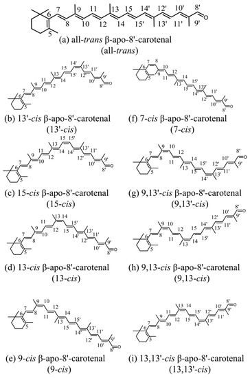 Molecules | Free Full-Text | Excited-State Dynamics of All the Mono-cis ...