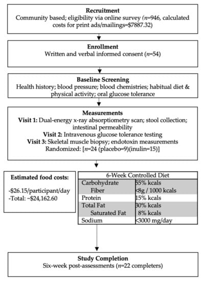 Nutrients | Free Full-Text | Prebiotic Inulin Supplementation and  Peripheral Insulin Sensitivity in adults at Elevated Risk for Type 2  Diabetes: A Pilot Randomized Controlled Trial | HTML