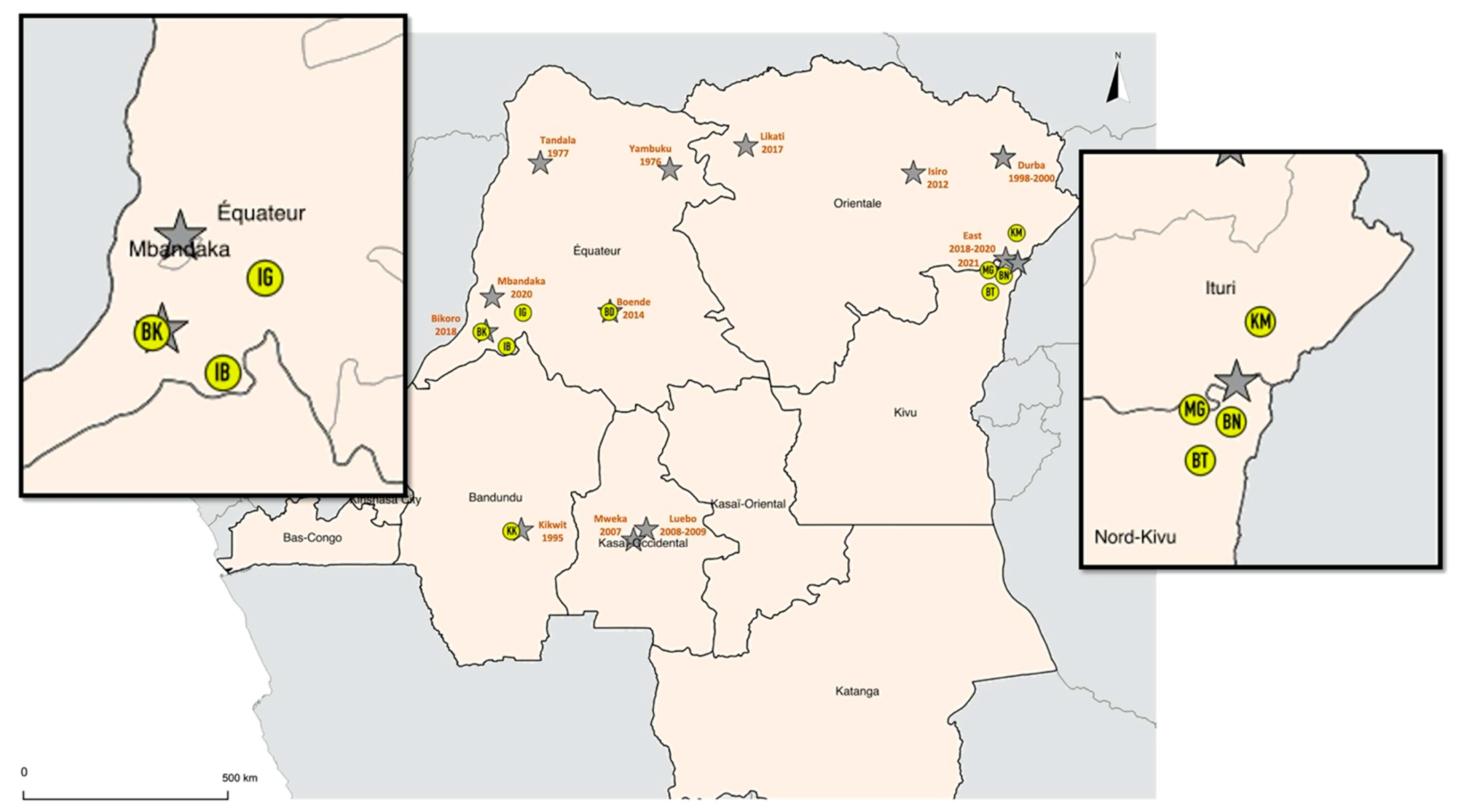 Pathogens | Free Full-Text | Investigating the Circulation of Ebola Viruses  in Bats during the Ebola Virus Disease Outbreaks in the Equateur and North  Kivu Provinces of the Democratic Republic of Congo