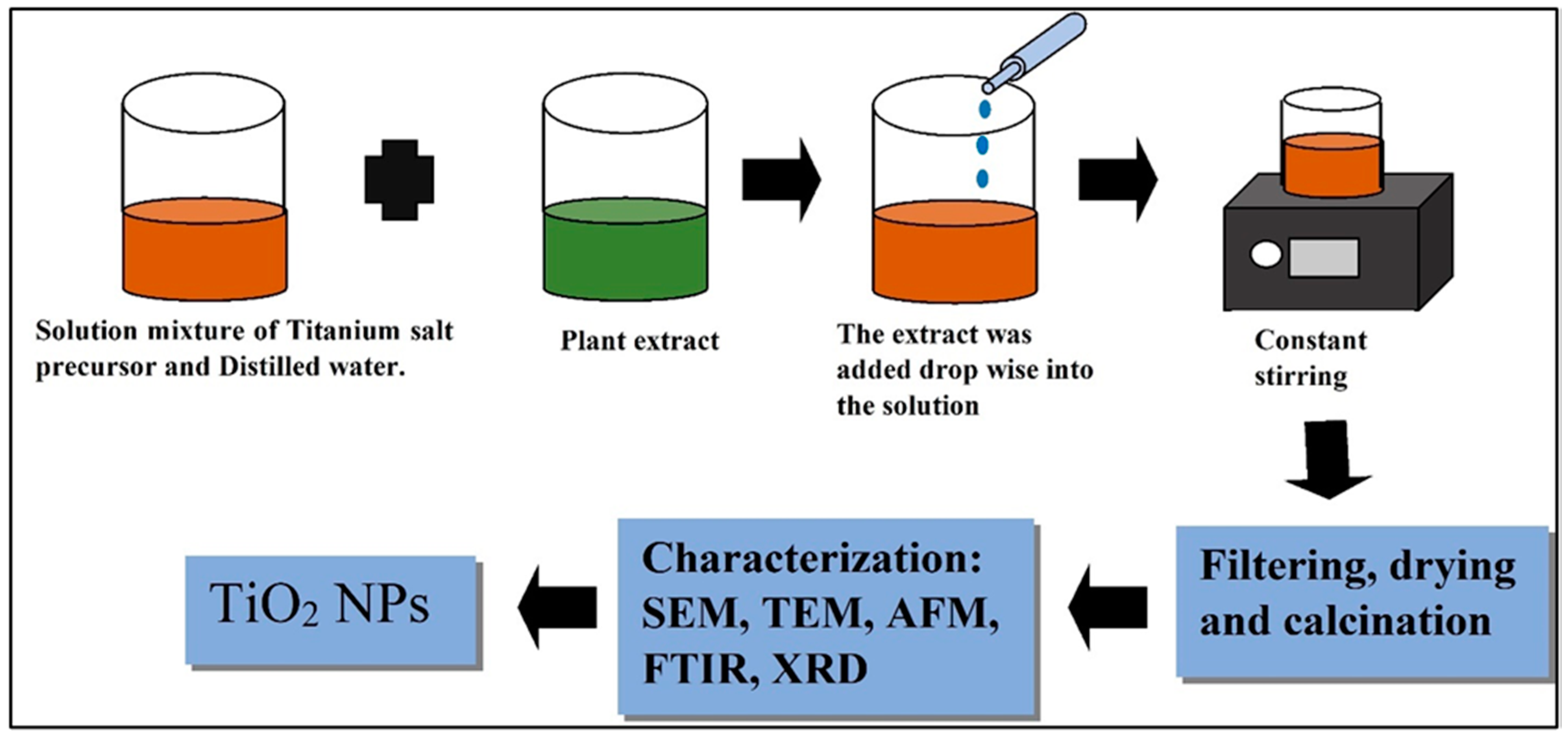 TEM characterization of titanium dioxide nanoparticles