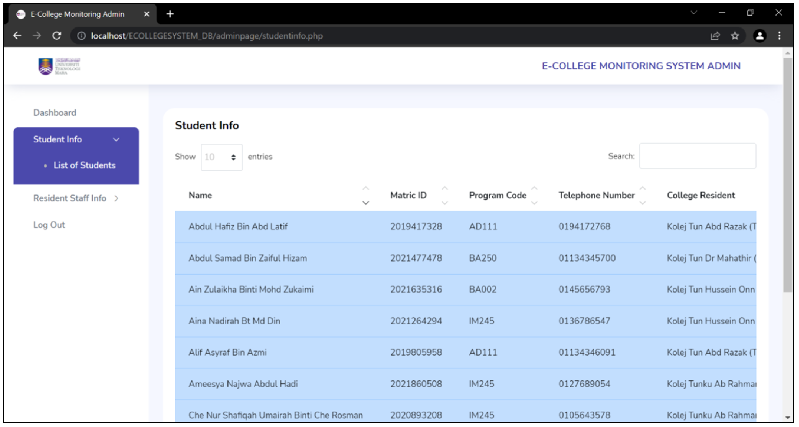 Article  Development of a Web-Based Monitoring System for Power