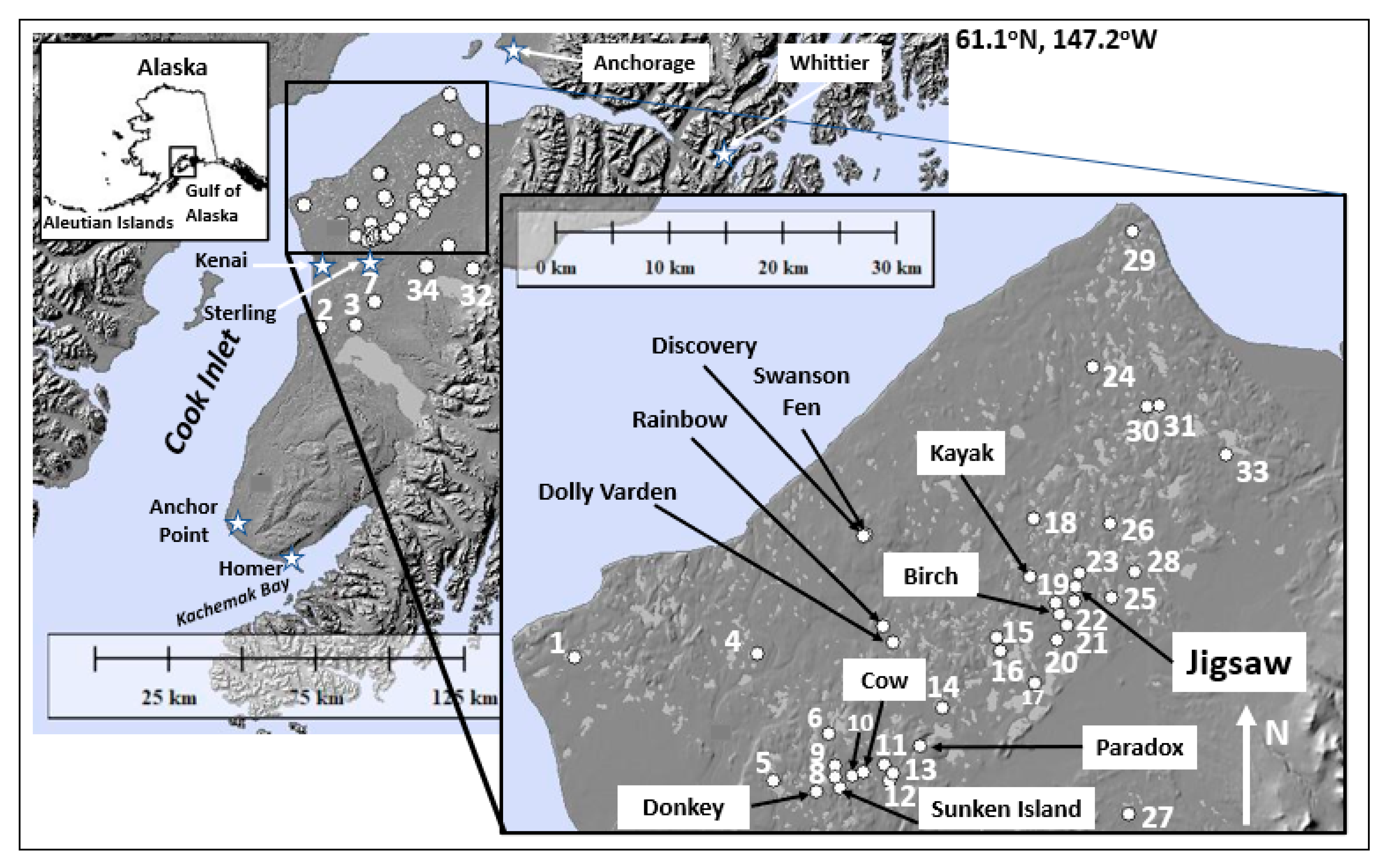 Quaternary | Free Full-Text | Late-Glacial and Holocene Lake-Level  Fluctuations on the Kenai Lowland, Reconstructed from Satellite-Fen Peat  Deposits and Ice-Shoved Ramparts, Kenai Peninsula, Alaska
