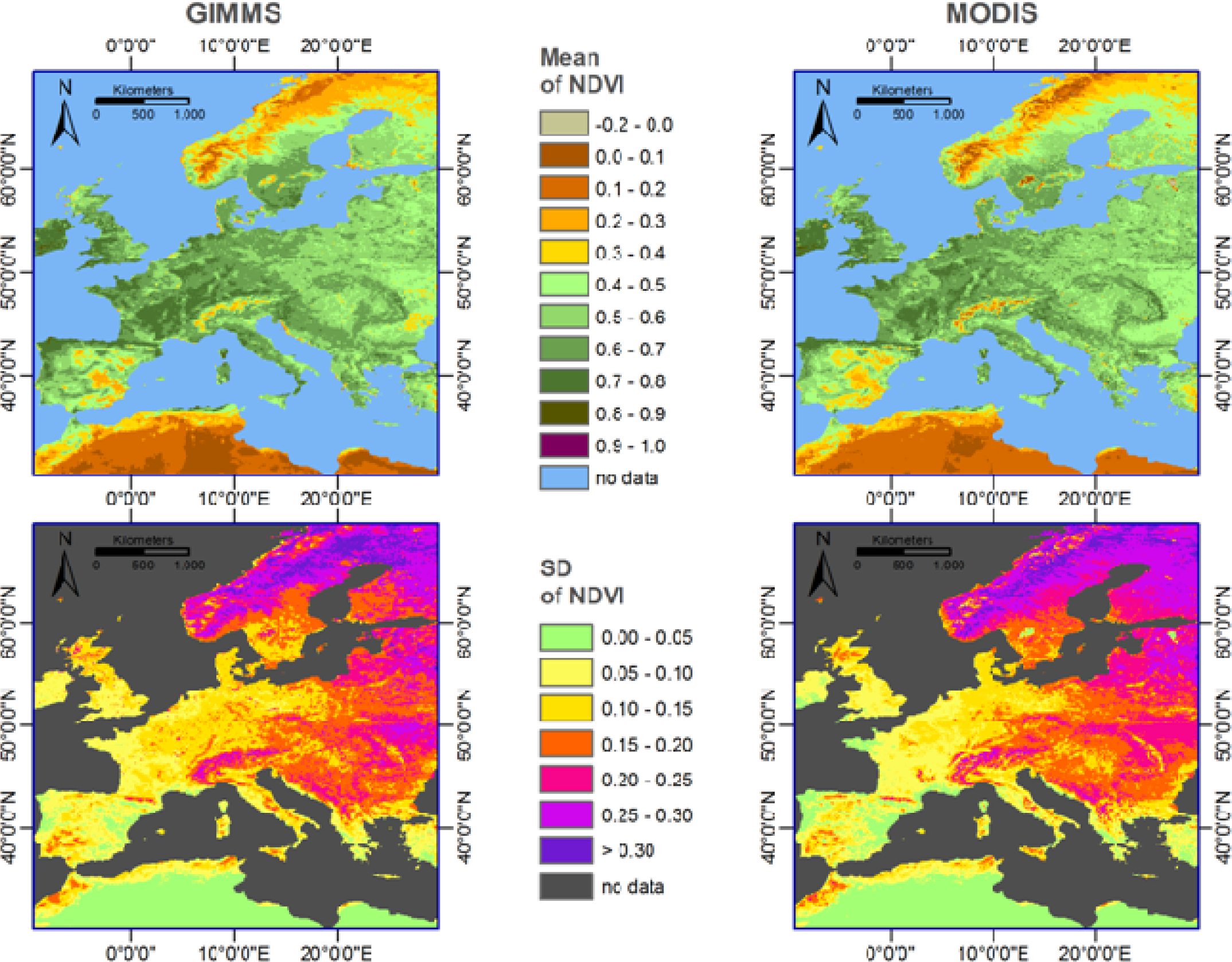 Remote Sensing Free Full Text Phenological Metrics Derived Over The European Continent From