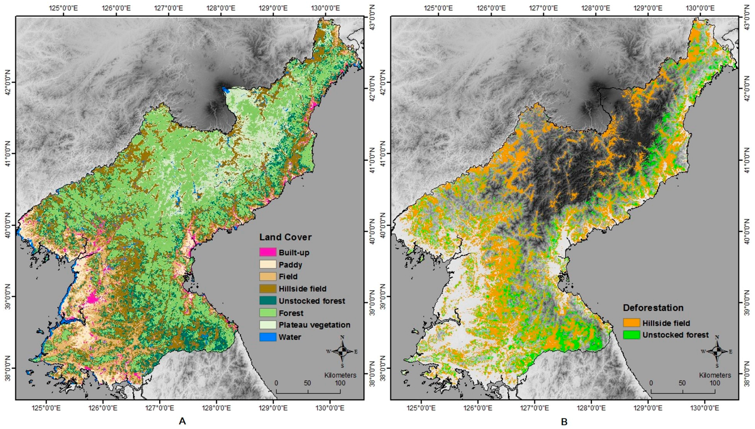 Remote Sensing | Free Full-Text | Mapping Deforestation in North Korea  Using Phenology-Based Multi-Index and Random Forest