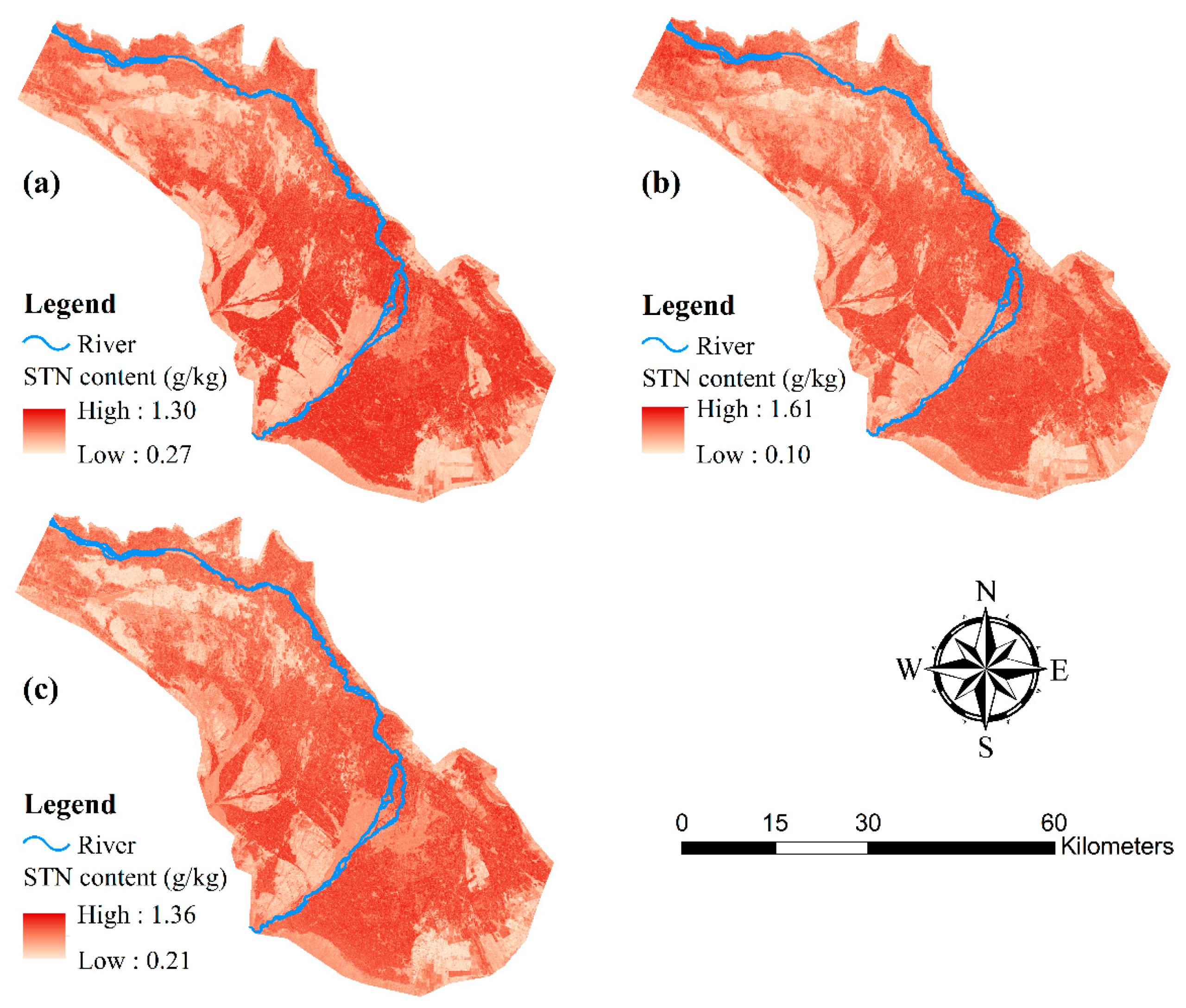 Remote Sensing Free Full Text Mapping Of Soil Total Nitrogen Content In The Middle Reaches Of The Heihe River Basin In China Using Multi Source Remote Sensing Derived Variables Html