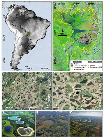 Holocene stratigraphic evolution of saline lakes in Nhecolândia