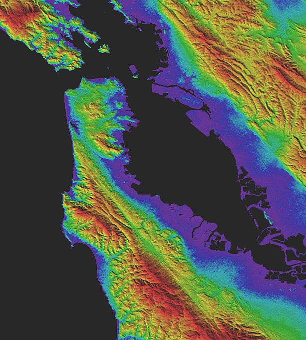 california digital terrain model