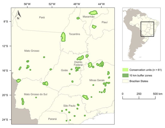 Remote Sensing | Free Full-Text | Integrated Landscape Change Analysis of  Protected Areas and their Surrounding Landscapes: Application in the  Brazilian Cerrado | HTML