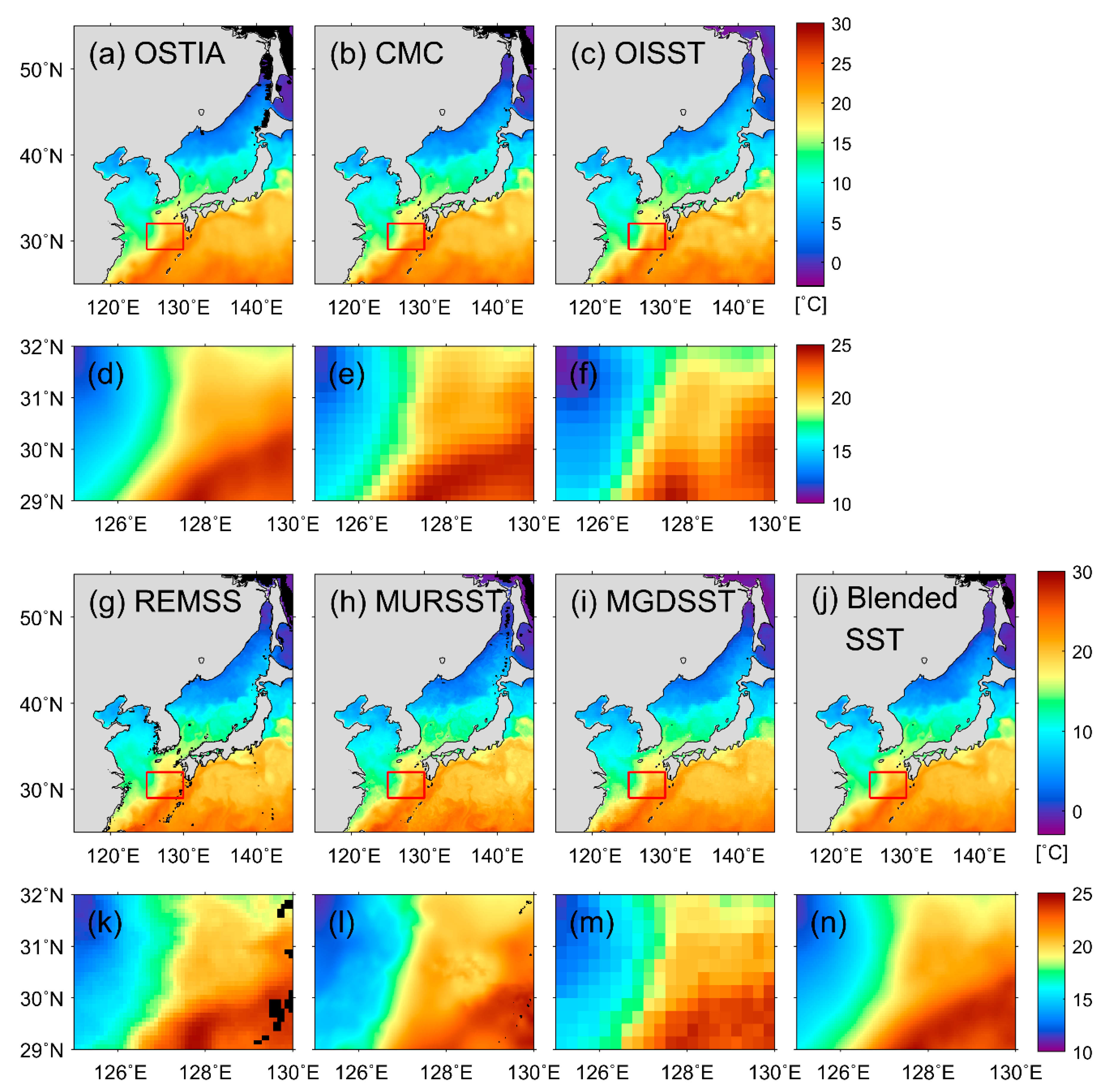 Remote Sensing Free Full Text Inter Comparisons Of Daily Sea Surface Temperatures And In Situ Temperatures In The Coastal Regions Html