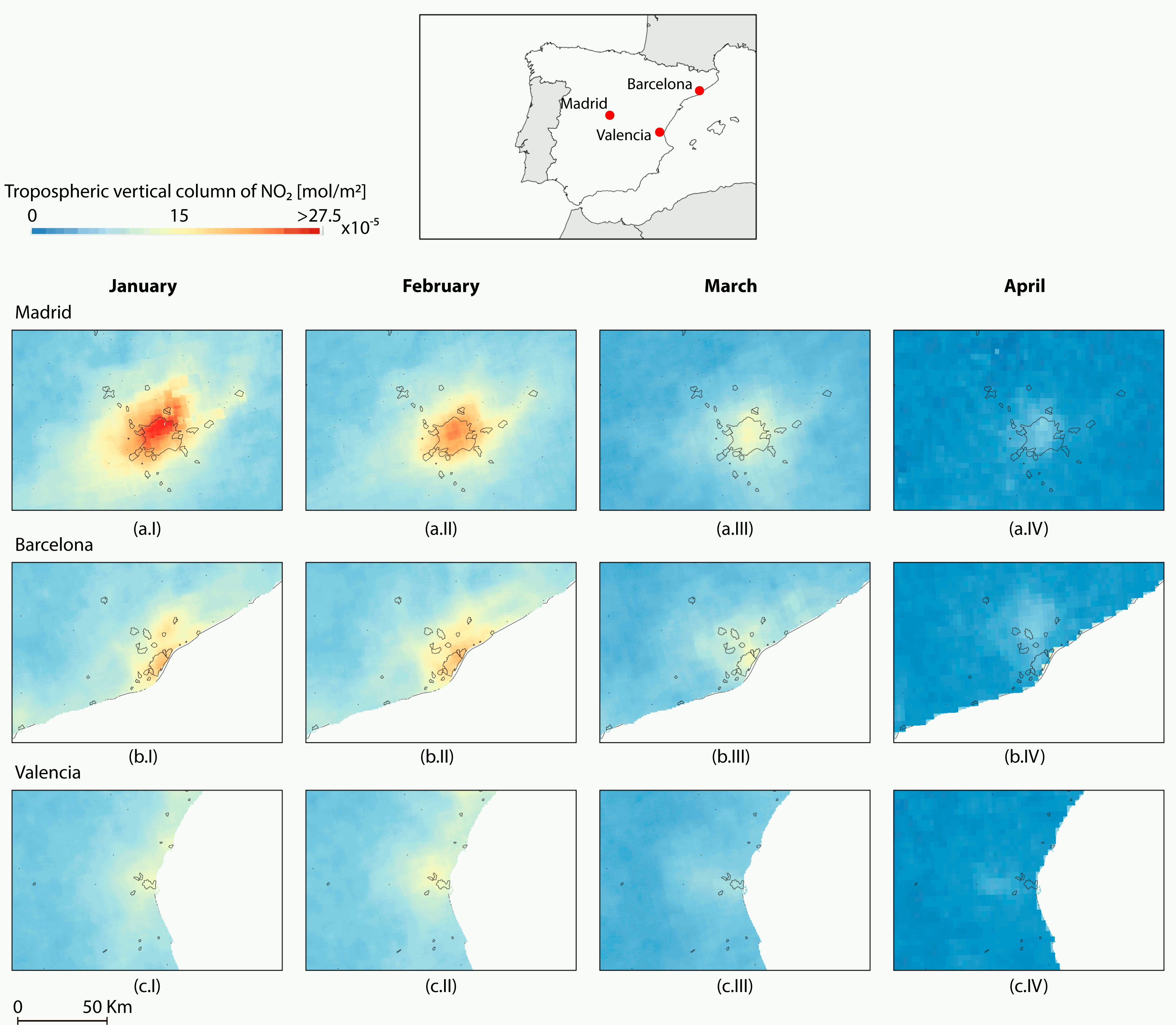 Remote Sensing Free Full Text Effect Of Lockdown Measures On Atmospheric Nitrogen Dioxide During Sars Cov 2 In Spain Html