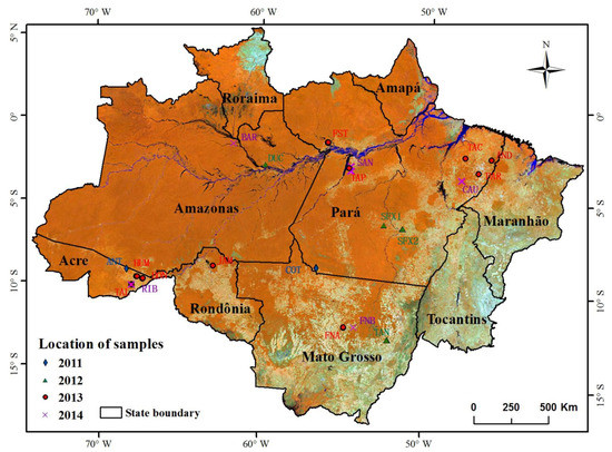 Remote Sensing | Free Full-Text | Modeling Forest Aboveground Carbon  Density in the Brazilian Amazon with Integration of MODIS and Airborne  LiDAR Data | HTML