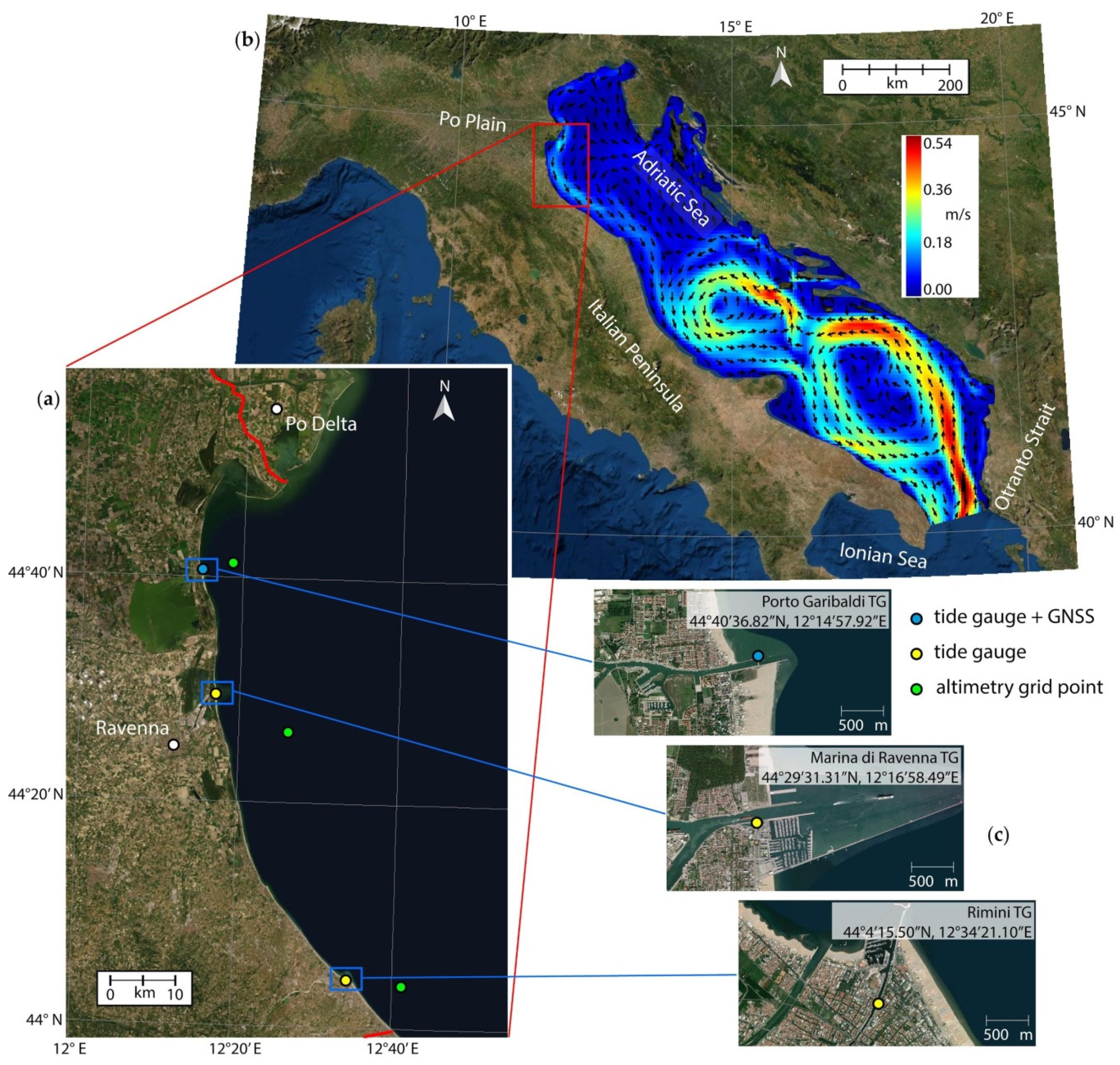 Remote Sensing | Free Full-Text | Sea-Level Change along the Emilia-Romagna  Coast from Tide Gauge and Satellite Altimetry | HTML