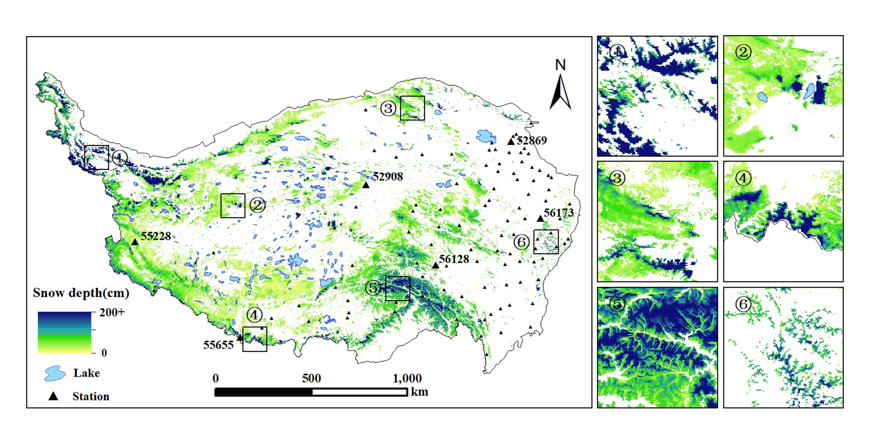 Remote Sensing | Free Full-Text | Reconstruction of Snow Depth Data at  Moderate Spatial Resolution (1 km) from Remotely Sensed Snow Data and  Multiple Optimized Environmental Factors: A Case Study over the