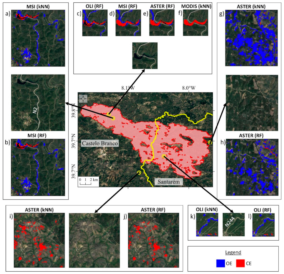 Remote Sensing Free Full Text Assessment Of K Nearest Neighbor And Random Forest Classifiers For Mapping Forest Fire Areas In Central Portugal Using Landsat 8 Sentinel 2 And Terra Imagery Html