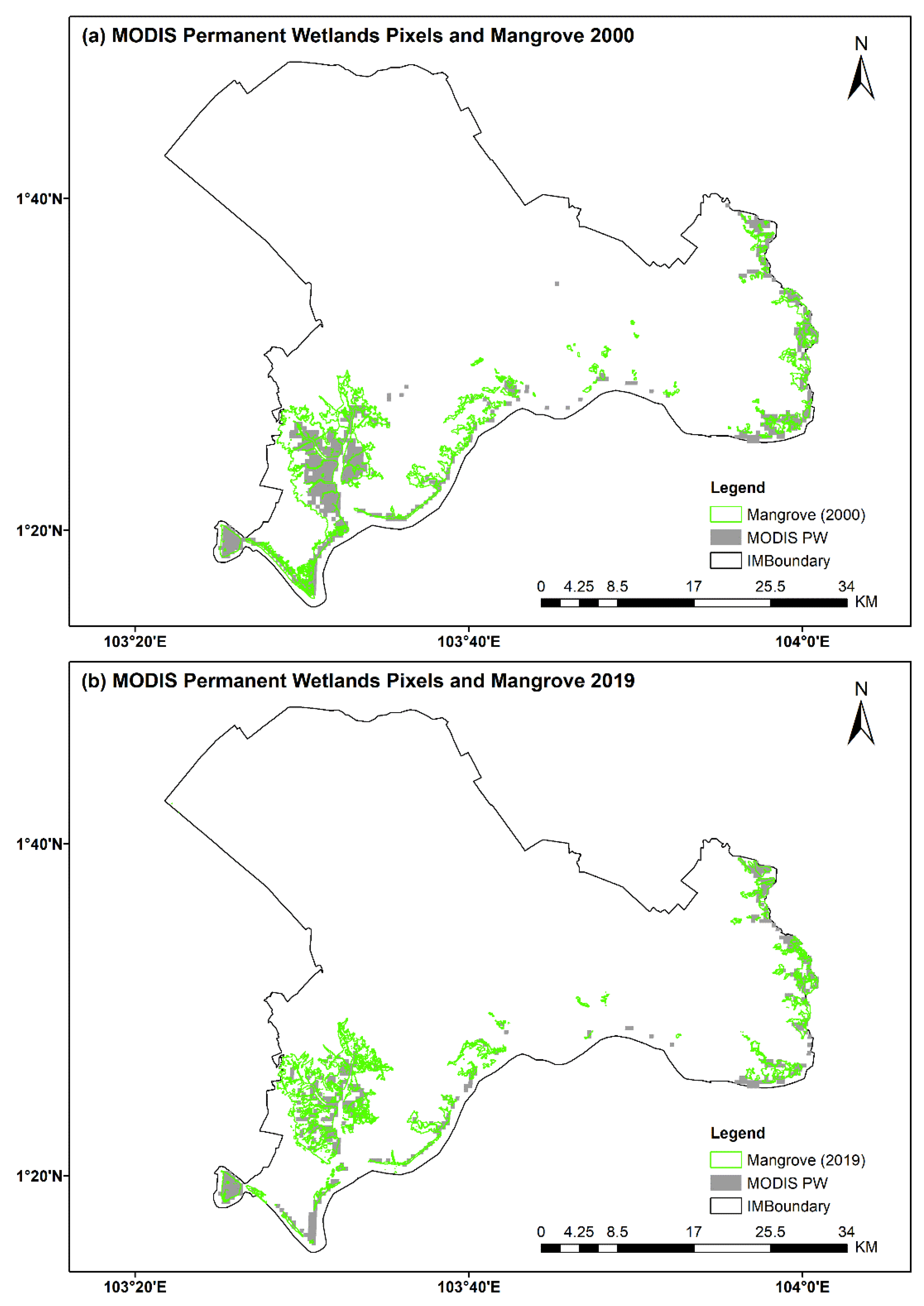 Remote Sensing | Free Full-Text | Remote Sensing to Study Mangrove  Fragmentation and Its Impacts on Leaf Area Index and Gross Primary  Productivity in the South of Peninsular Malaysia