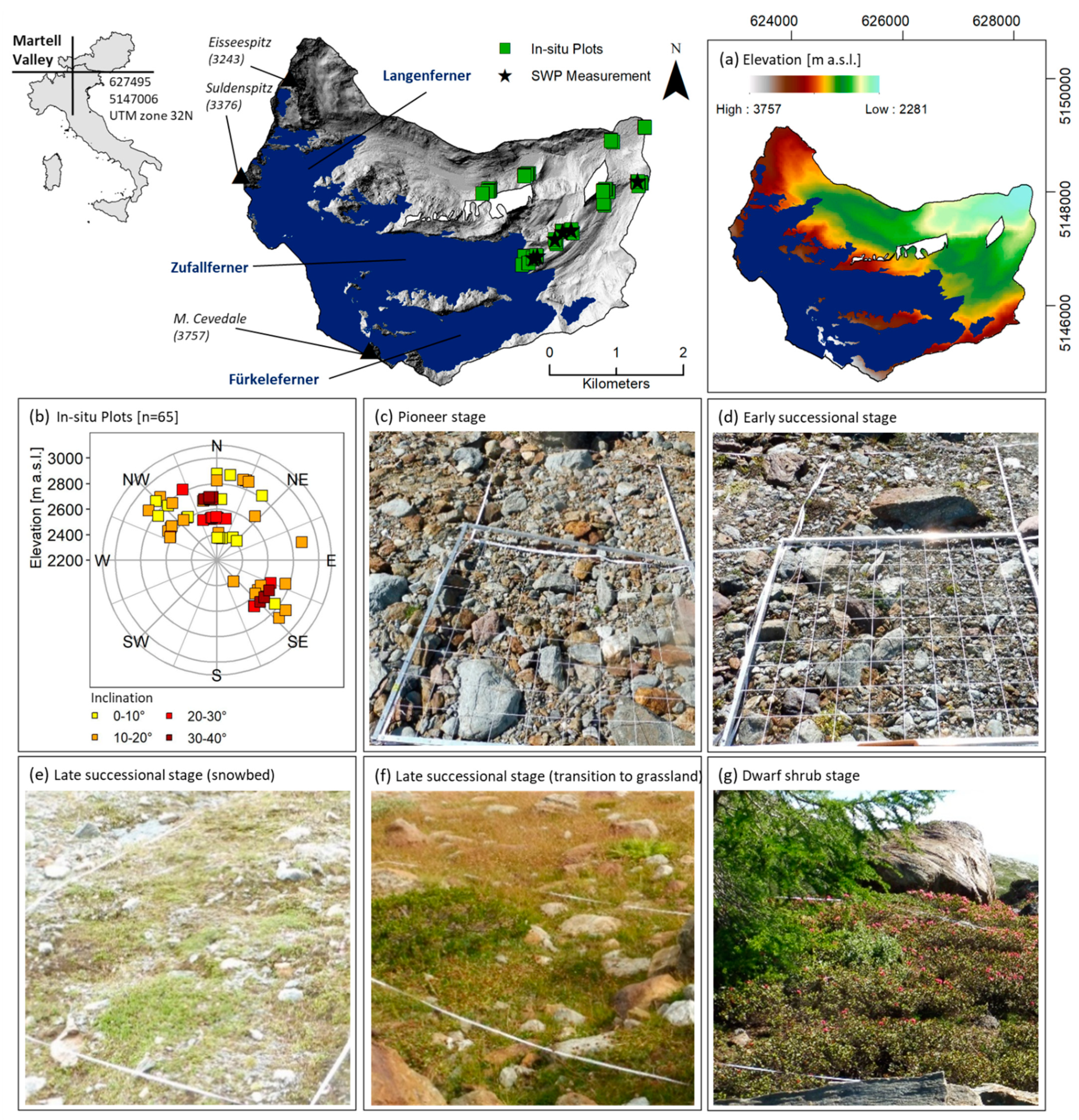 Remote Sensing | Free Full-Text | Modelling of Vegetation Dynamics from  Satellite Time Series to Determine Proglacial Primary Succession in the  Course of Global Warming—A Case Study in the Upper Martell Valley (