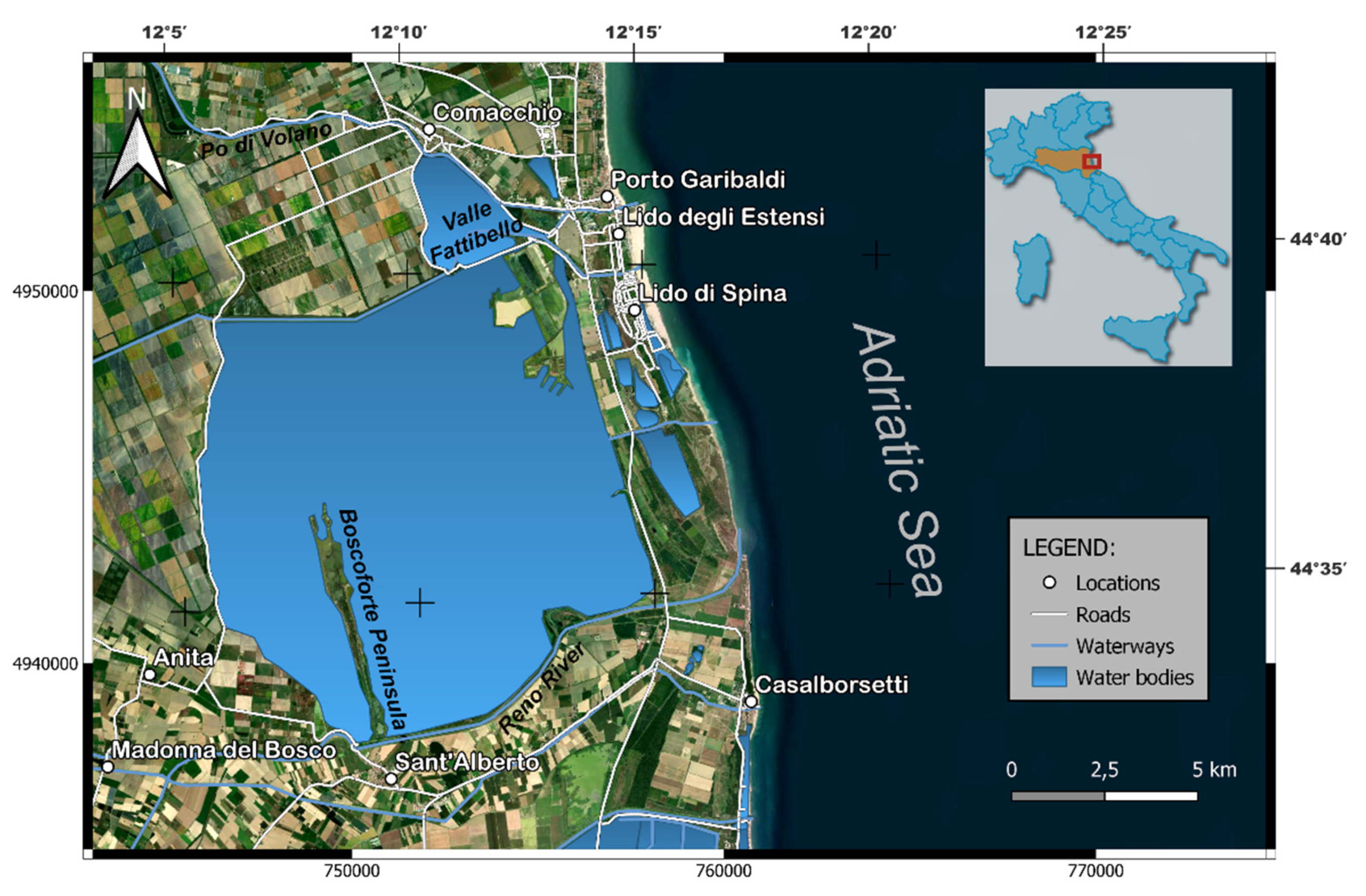 Remote Sensing | Free Full-Text | Anatomy of Anthropically Controlled  Natural Lagoons through Geophysical, Geological, and Remote Sensing  Observations: The Valli Di Comacchio (NE Italy) Case Study