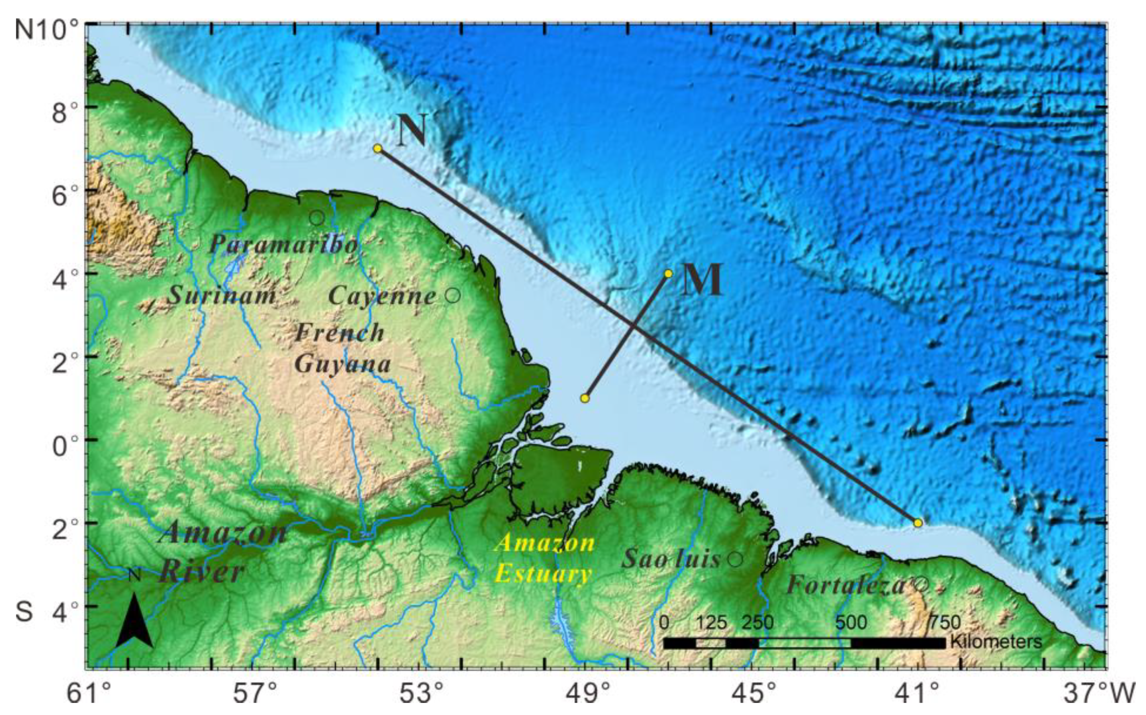 Remote Sensing | Free Full-Text | The River–Sea Interaction off the  Amazon Estuary | HTML