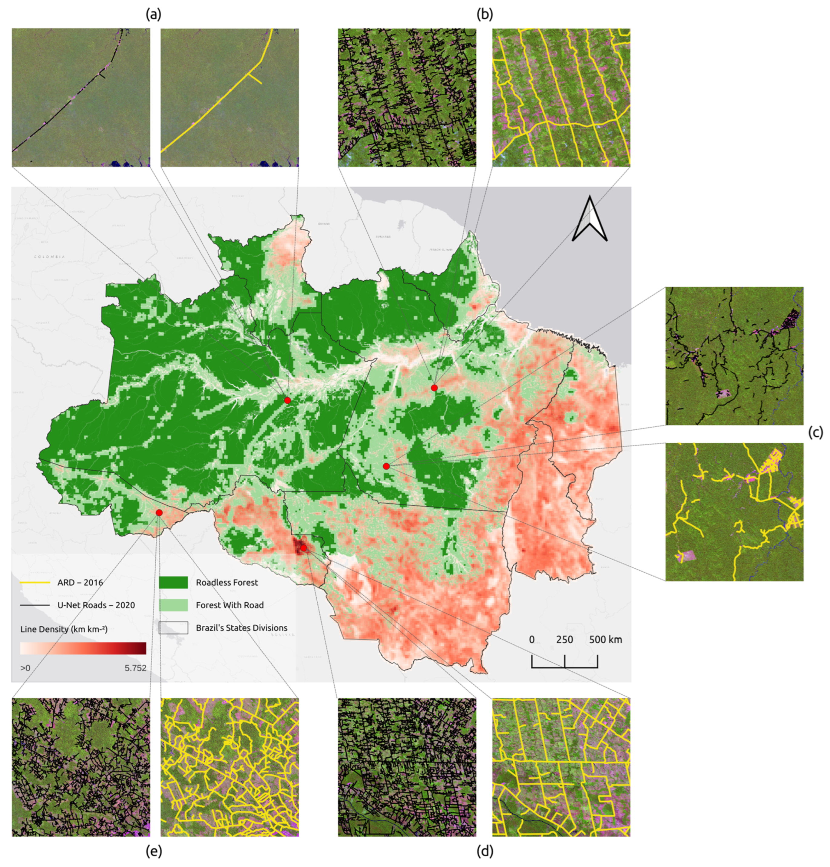 Remote Sensing | Free Full-Text | Mapping Roads in the Brazilian Amazon  with Artificial Intelligence and Sentinel-2