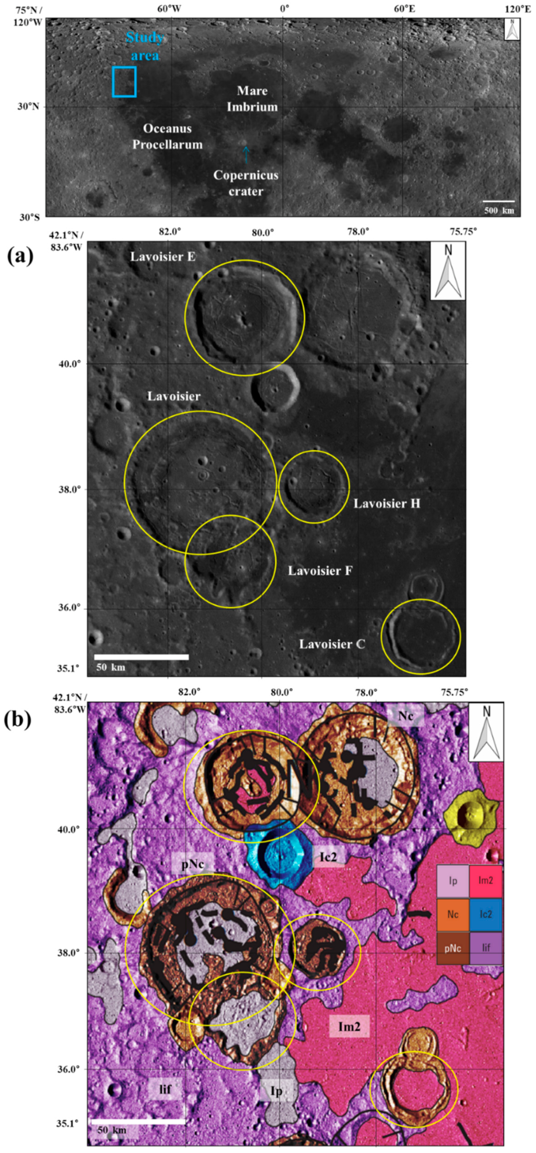 Remote Sensing | Free Full-Text | Petrological and Mineralogical  Characteristics of Exposed Materials on the Floors of the Lavoisier and  Surrounding Craters