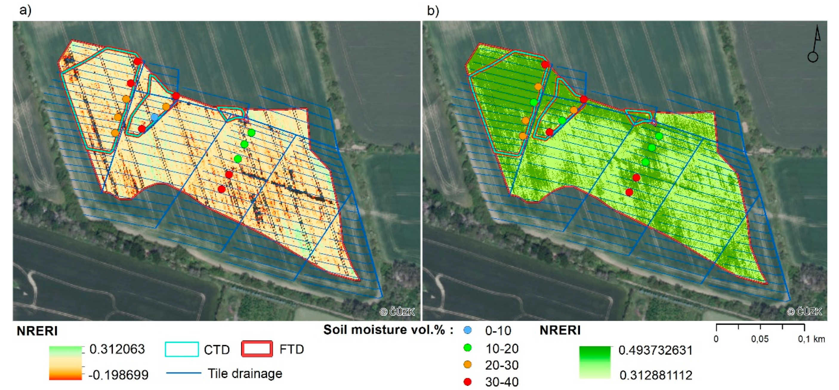 Remote Sensing | Free Full-Text | The Effect of Controlled Tile Drainage on  Growth and Grain Yield of Spring Barley as Detected by UAV Images, Yield  Map and Soil Moisture Content