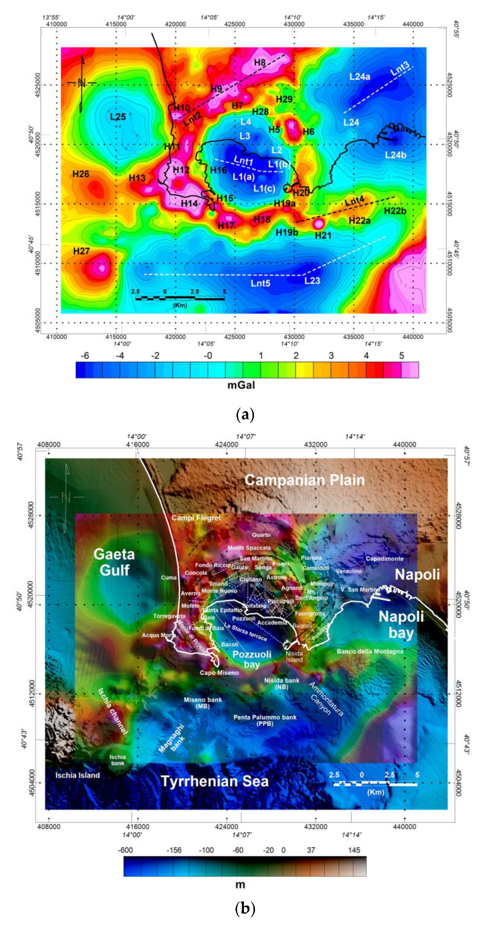 Bouguer Gravity Anomaly contour map as extracted from the regional