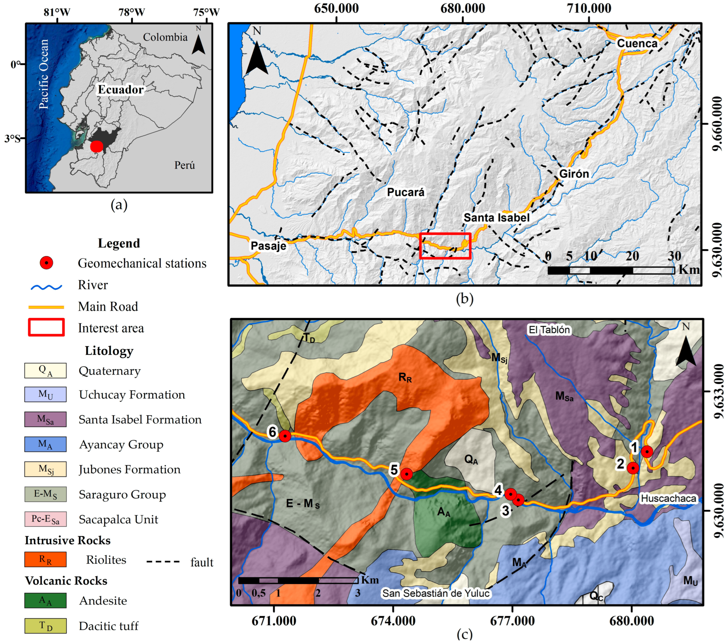 Remote Sensing | Free Full-Text | Stability Analysis of Rocky Slopes on the  Cuenca&ndash;Gir&oacute;n&ndash;Pasaje Road, Combining Limit Equilibrium  Methods, Kinematics, Empirical Methods, and Photogrammetry